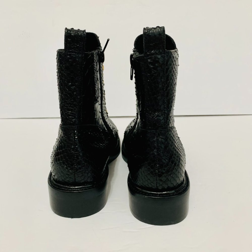 JEFFREY CAMPBELL LEATHER SNAKESKIN EMBOSSED ANKLE BOOTIE BOOTS NWOT - Picture 4 of 11